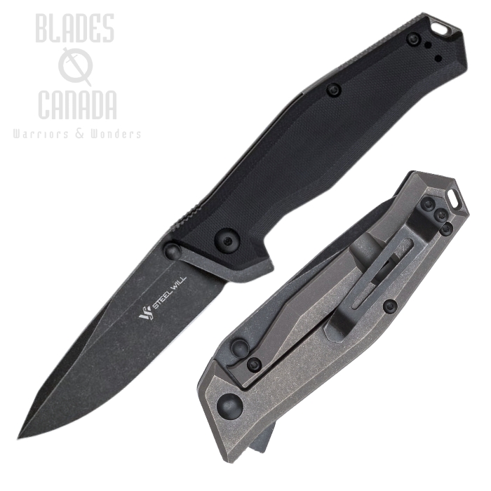 Steel Will Apostate Flipper Framelock Knife, S35VN Black, G10/Titanium, 1159